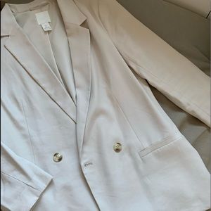 Light beige oversized blazer H&M